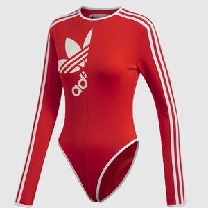 beyonce red adidas bodysuit